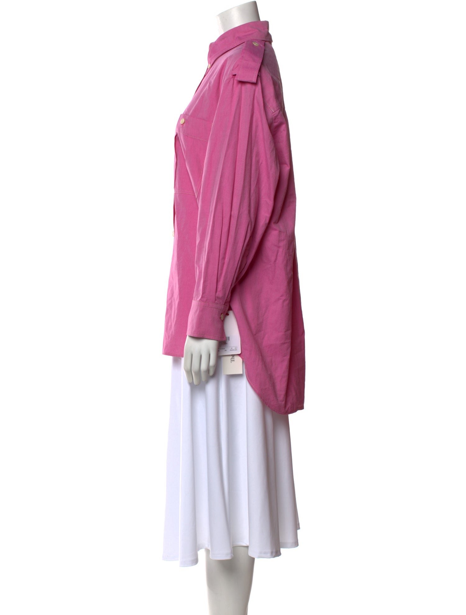 Isabel Marant Mock Neck Long Sleeve Button-Up Top w/ Tags