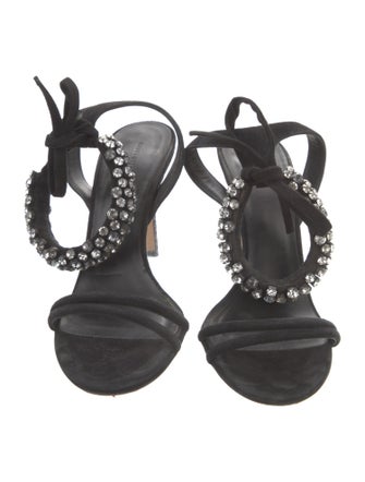 Isabel Marant Suede Crystal Embellishments Sandals