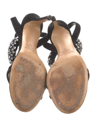 Isabel Marant Suede Crystal Embellishments Sandals