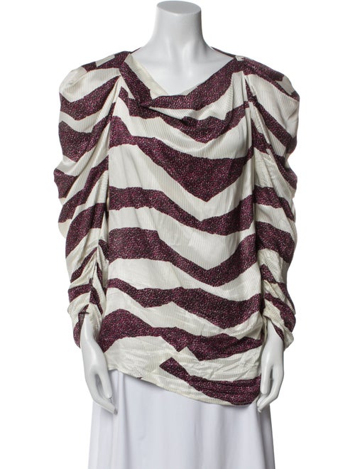 Isabel Marant Printed Cowl Neck Blouse