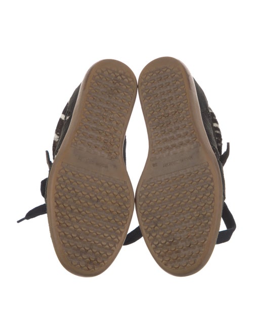 Isabel Marant Suede Animal Print Wedge Sneakers