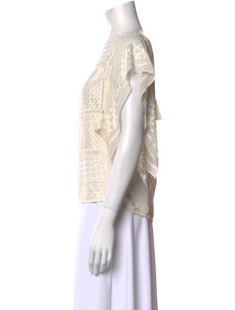 Isabel Marant Silk Bateau Neckline Blouse