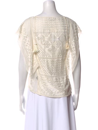 Isabel Marant Silk Bateau Neckline Blouse