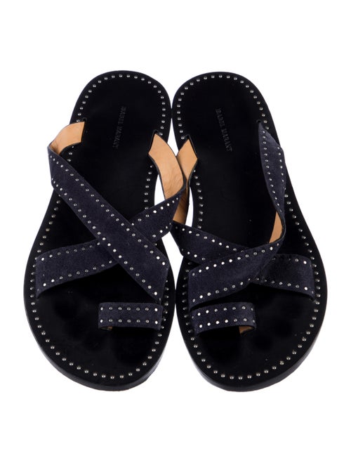 Isabel Marant Suede Studded Accents Slides