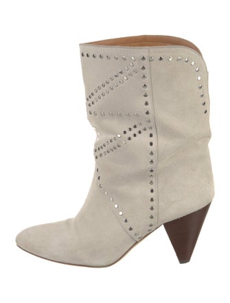 Isabel Marant Suede Studded Accents Western Boots