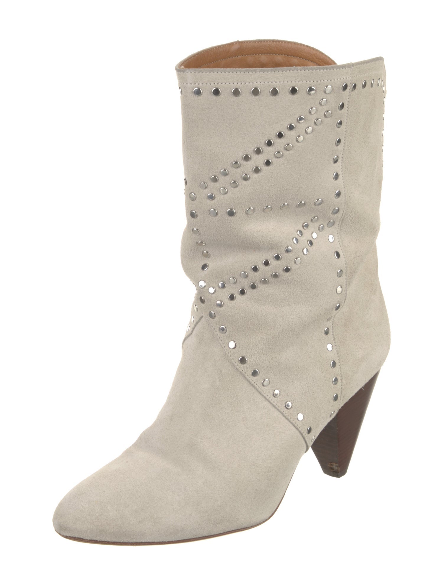 Isabel Marant Suede Studded Accents Western Boots