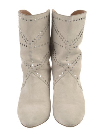 Isabel Marant Suede Studded Accents Western Boots