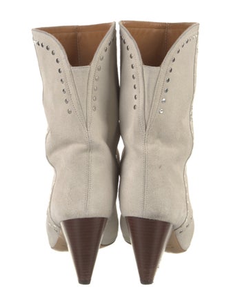 Isabel Marant Suede Studded Accents Western Boots