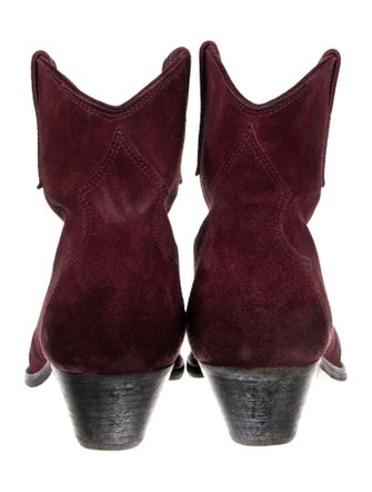 Isabel Marant Suede Colorblock Pattern Western Boots