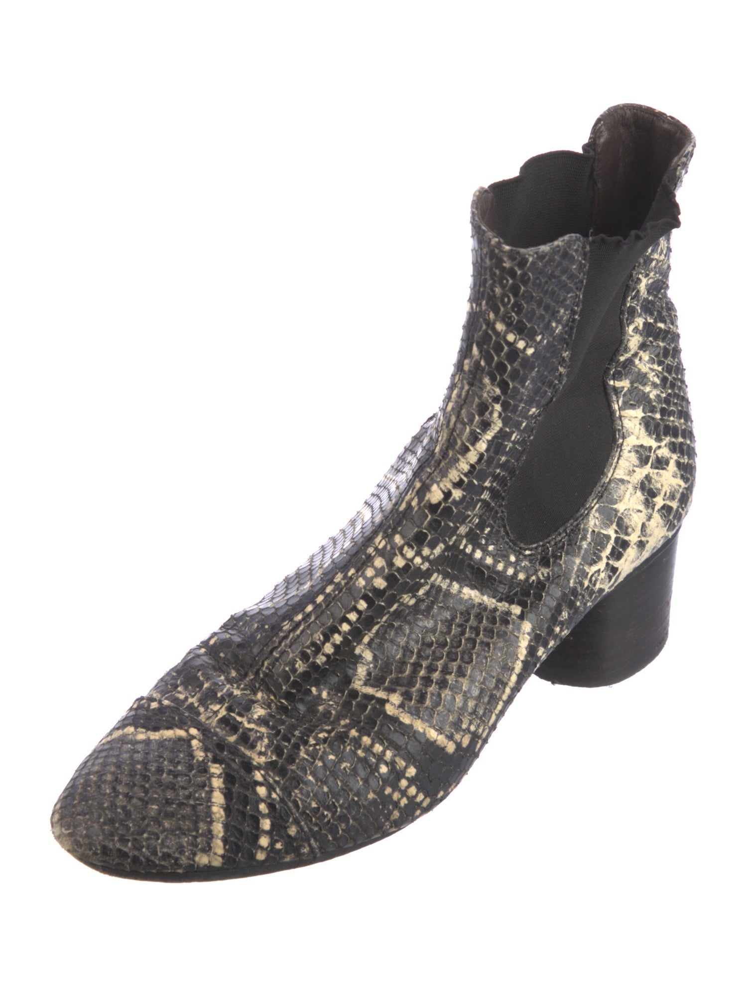 Isabel Marant Snakeskin Animal Print Chelsea Boots