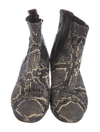 Isabel Marant Snakeskin Animal Print Chelsea Boots