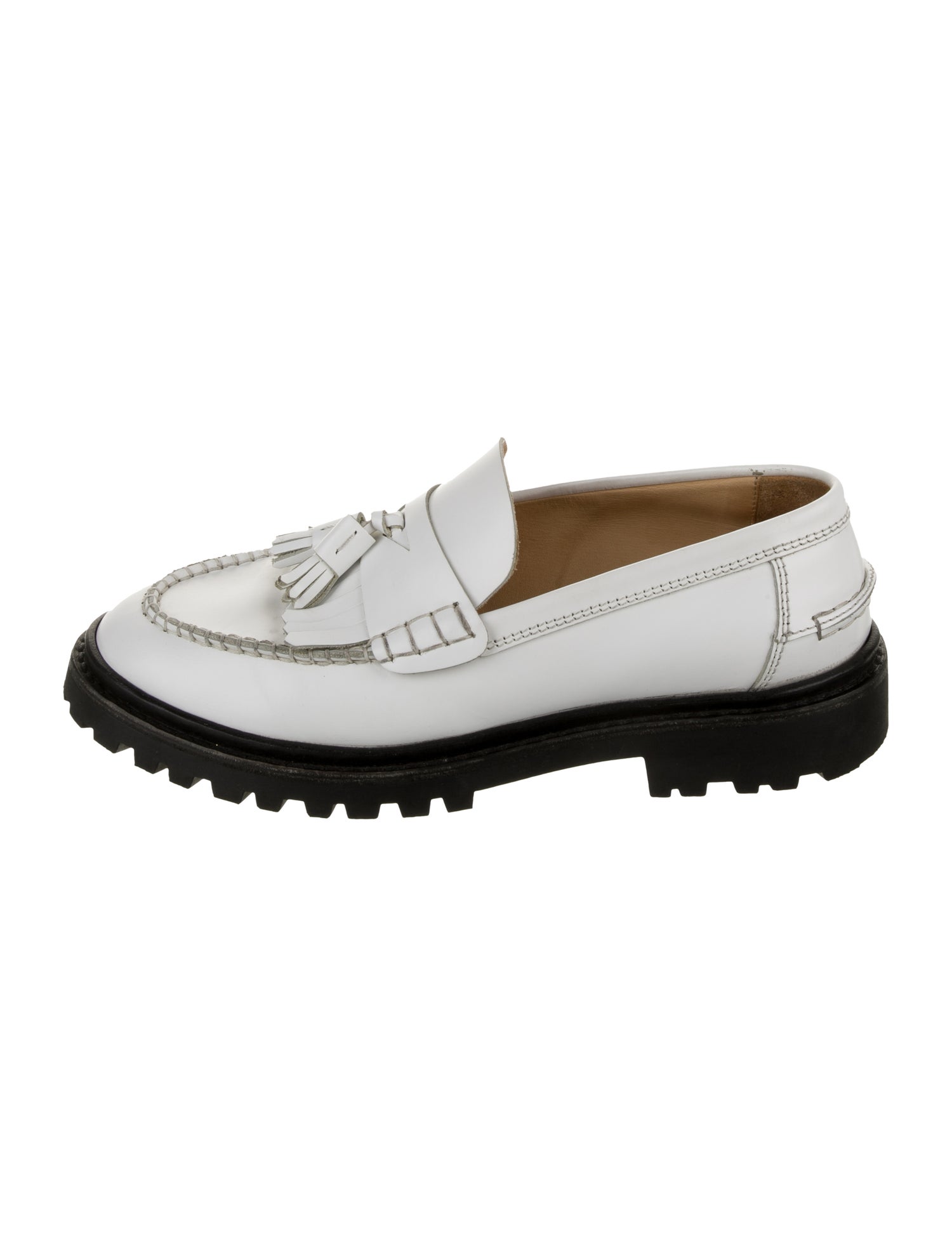 Isabel Marant Leather Tassel Accents Loafers