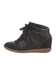 Isabel Marant Leather Wedge Sneakers