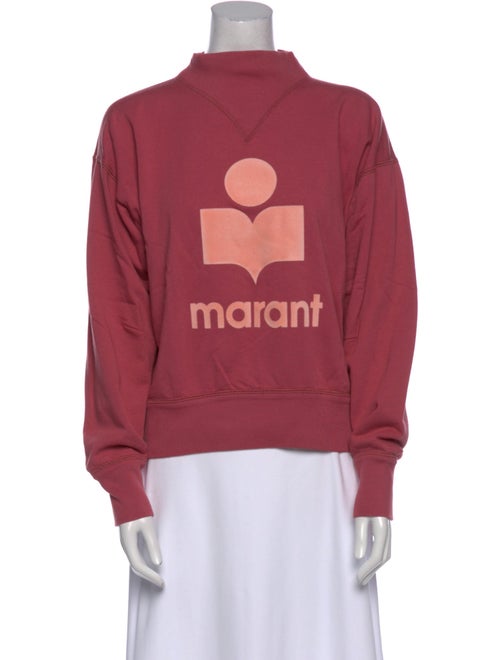 Isabel Marant Graphic Print Mock Neck Sweatshirt