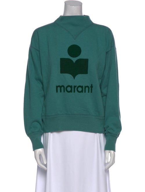 Isabel Marant Graphic Print Mock Neck Sweatshirt