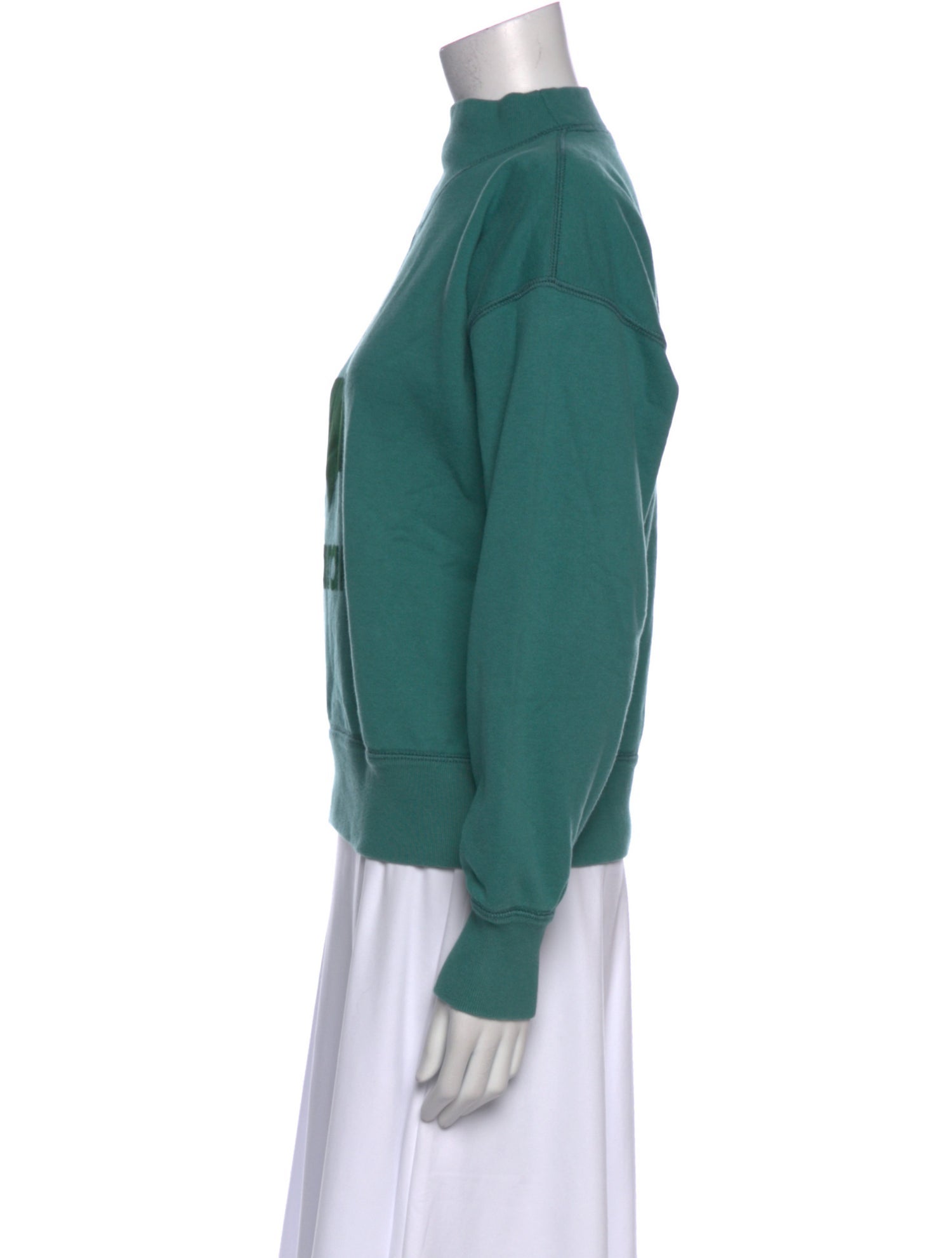 Isabel Marant Graphic Print Mock Neck Sweatshirt