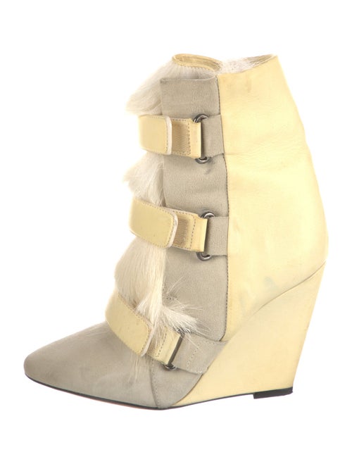Isabel Marant Suede Fur Trim Boots