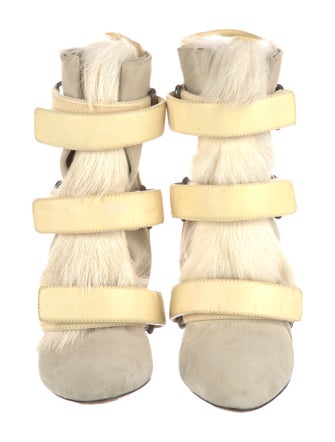 Isabel Marant Suede Fur Trim Boots