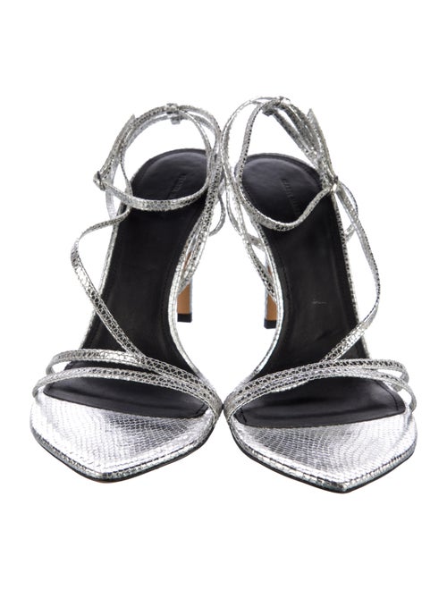 Isabel Marant Embossed Leather Slingback Sandals