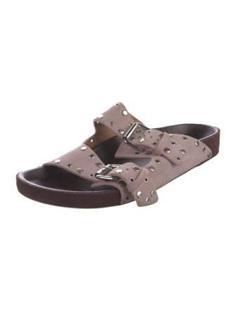 Isabel Marant Suede Studded Accents Slides