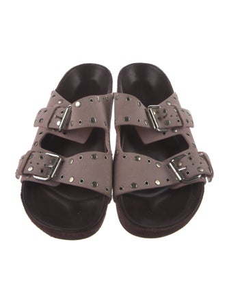 Isabel Marant Suede Studded Accents Slides