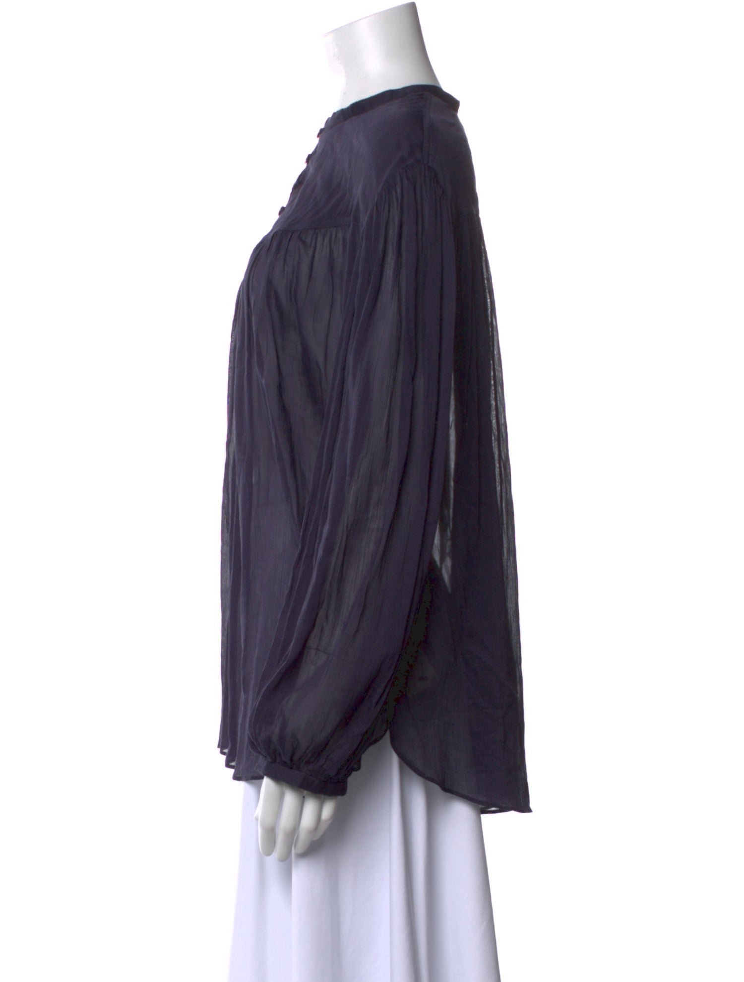 Isabel Marant Mock Neck Long Sleeve Blouse