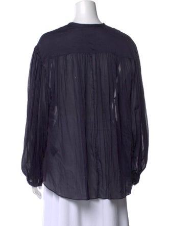 Isabel Marant Mock Neck Long Sleeve Blouse