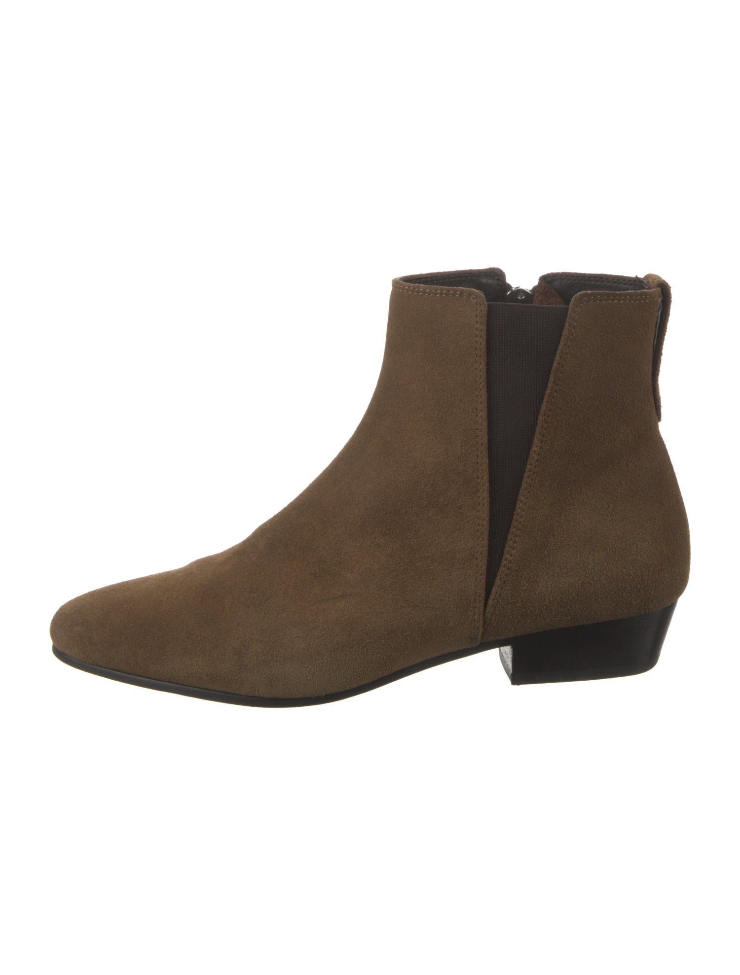 Isabel Marant Suede Colorblock Pattern Chelsea Boots
