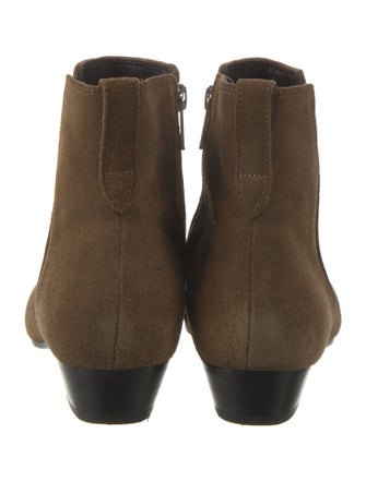 Isabel Marant Suede Colorblock Pattern Chelsea Boots