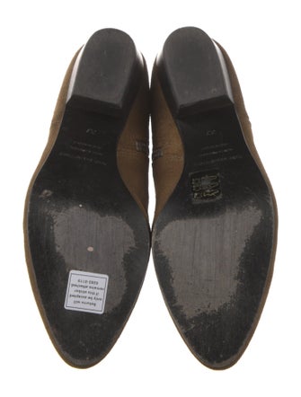 Isabel Marant Suede Colorblock Pattern Chelsea Boots