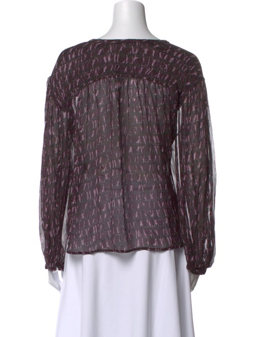 Isabel Marant Animal Print Scoop Neck Blouse