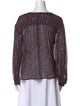 Isabel Marant Animal Print Scoop Neck Blouse