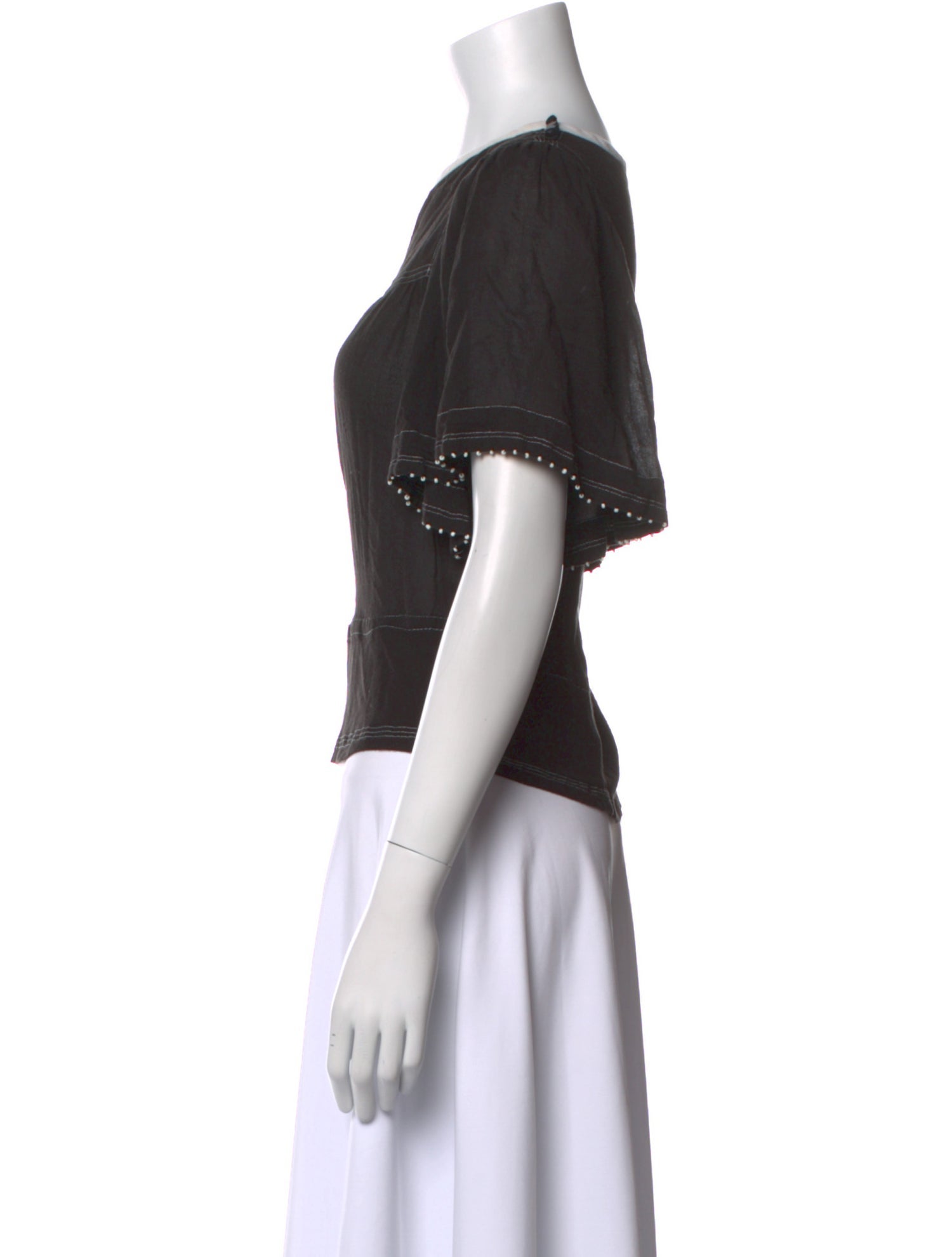 Isabel Marant Bateau Neckline Short Sleeve Top