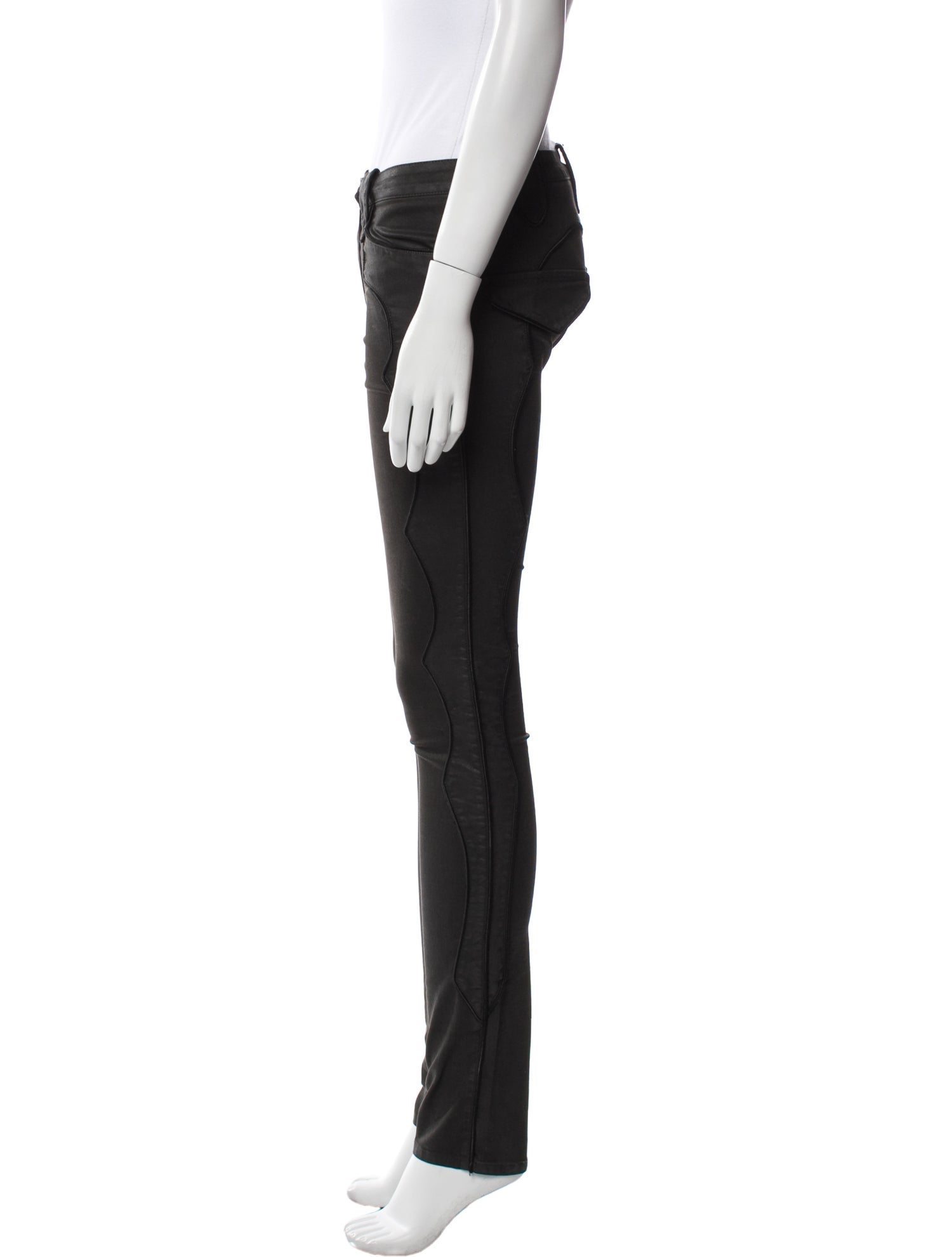 Isabel Marant Leather Straight Leg Pants