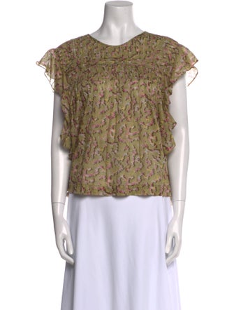 Étoile Isabel Marant Printed Scoop Neck Top