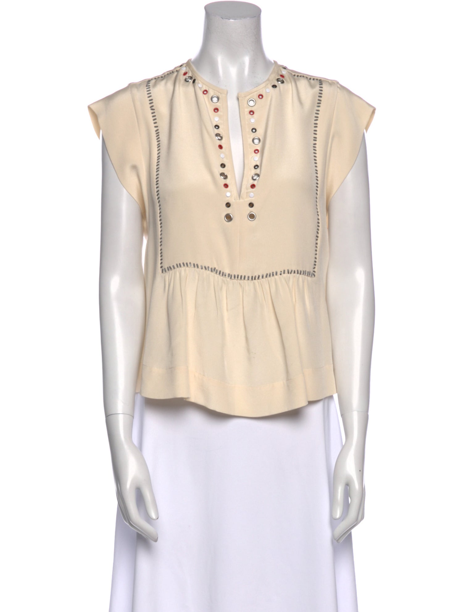 Isabel Marant Silk V-Neck Blouse