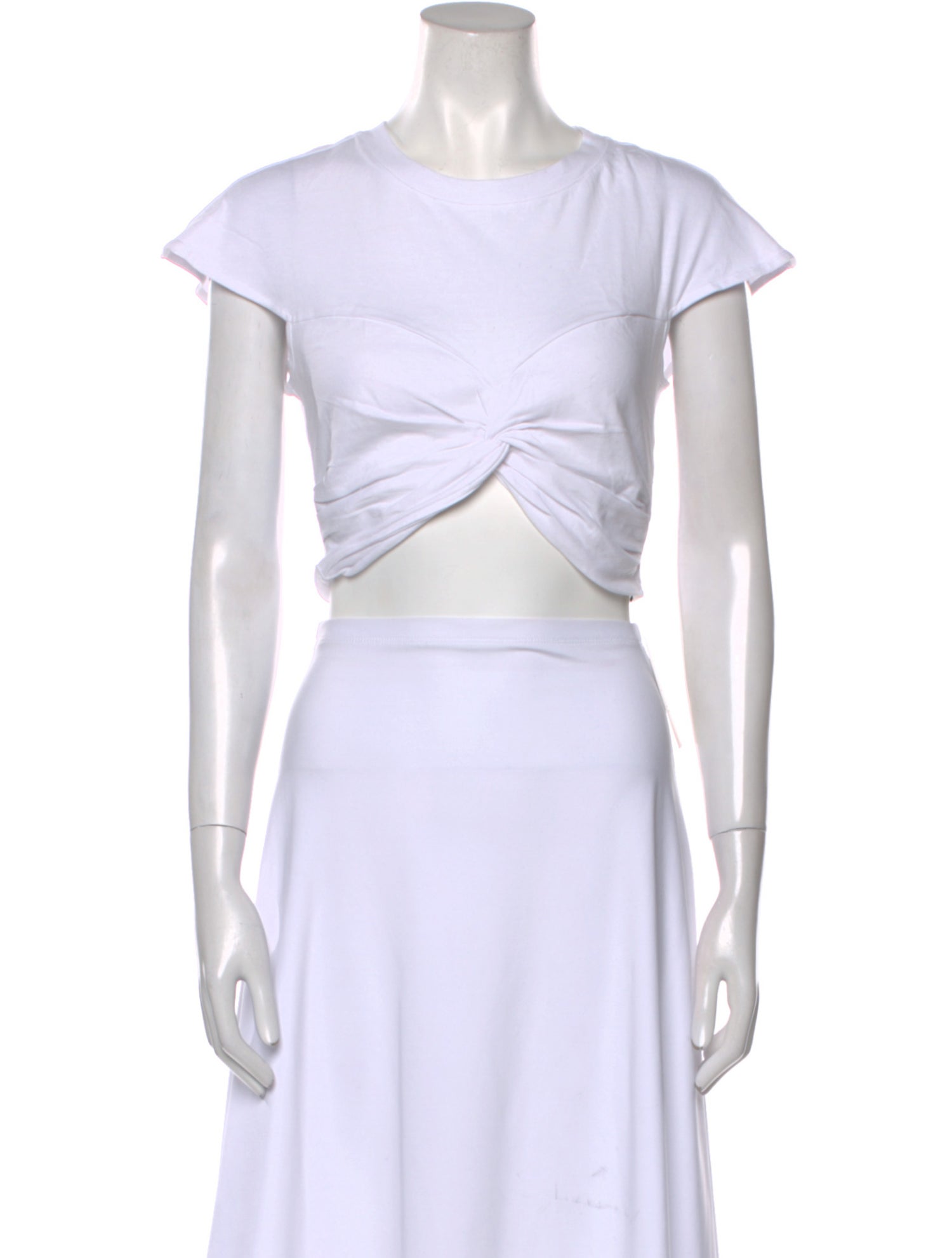 Isabel Marant Crew Neck Short Sleeve Crop Top