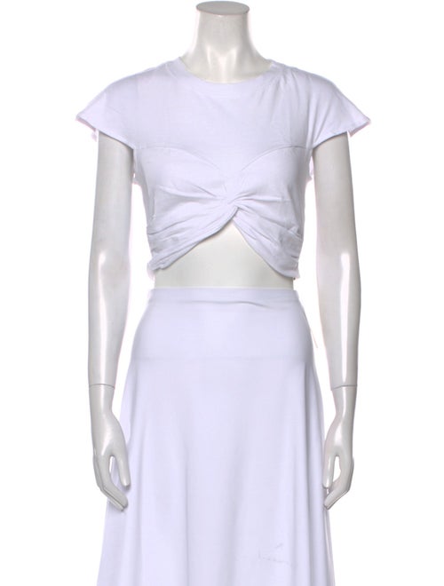 Isabel Marant Crew Neck Short Sleeve Crop Top