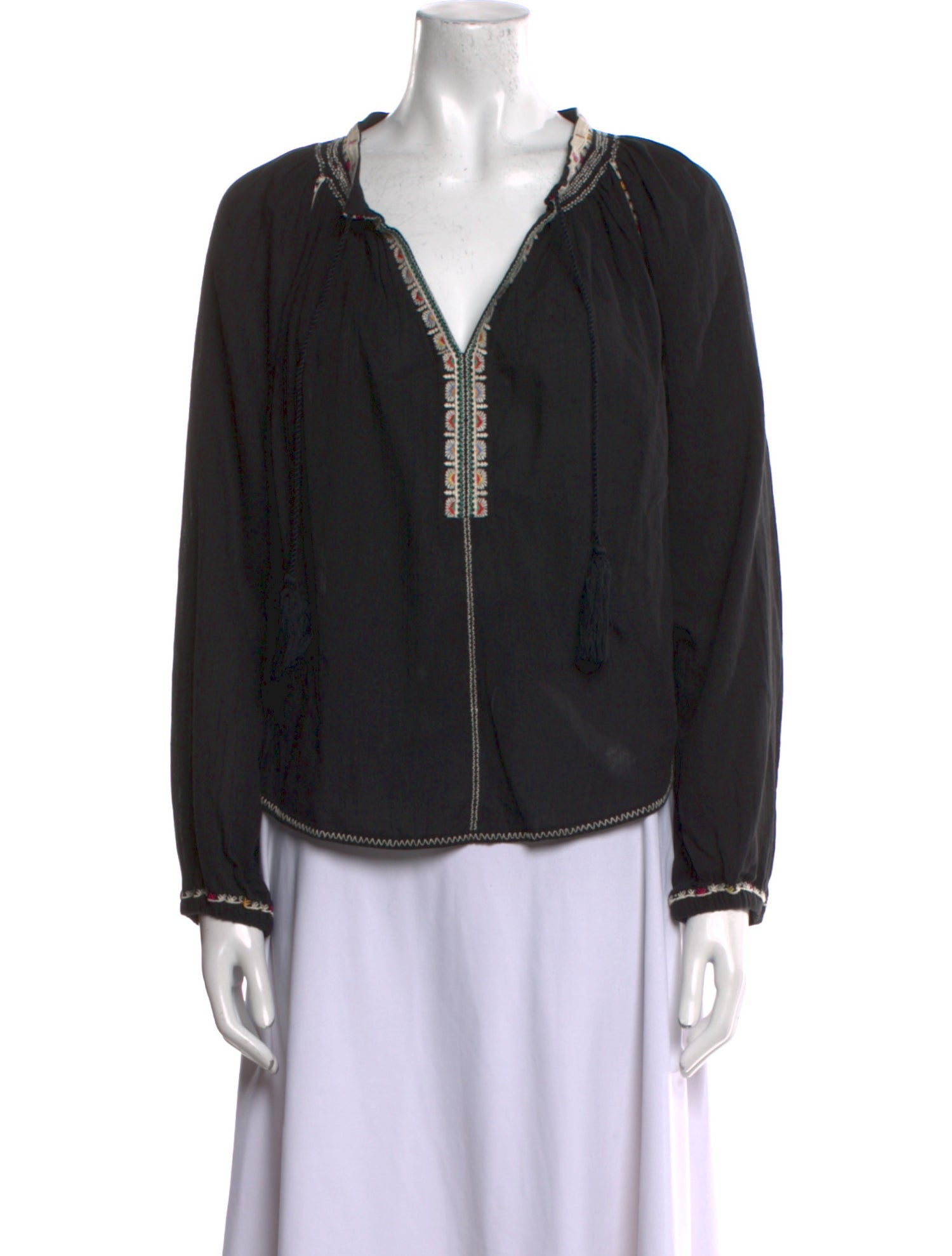 Isabel Marant V-Neck Long Sleeve Blouse