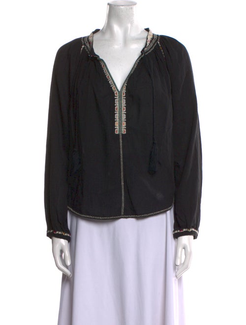 Isabel Marant V-Neck Long Sleeve Blouse