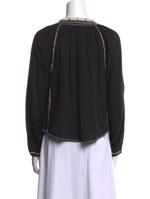 Isabel Marant V-Neck Long Sleeve Blouse