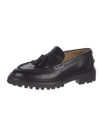 Isabel Marant Leather Tassel Accents Loafers