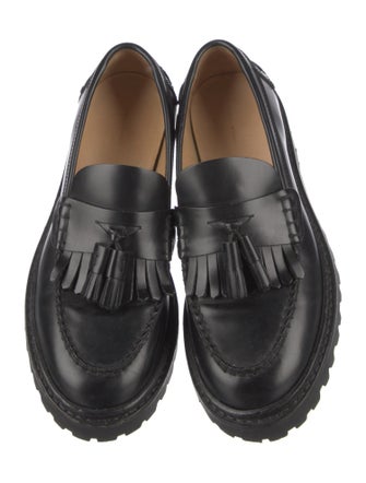 Isabel Marant Leather Tassel Accents Loafers