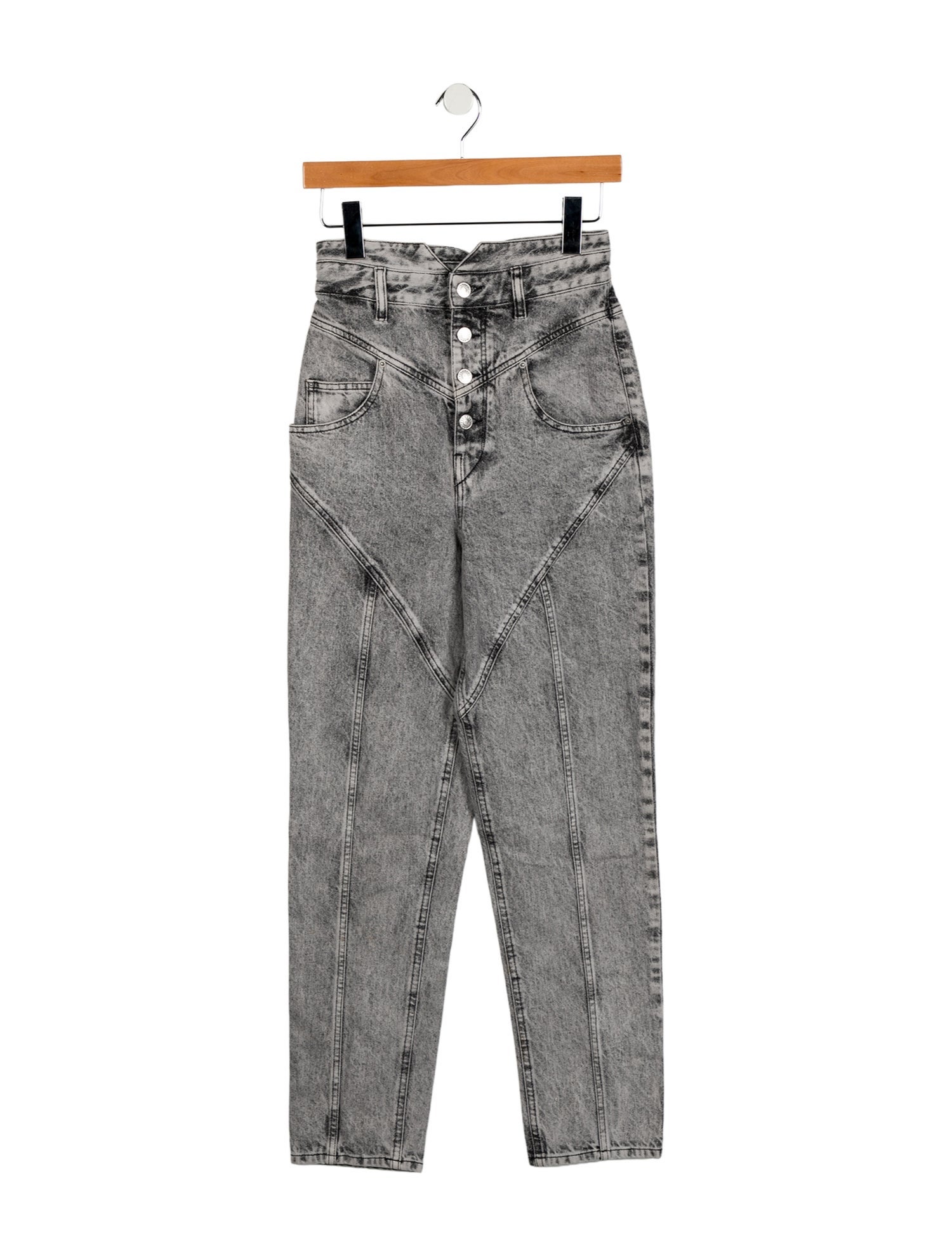 Isabel Marant High-Rise Straight Leg Jeans