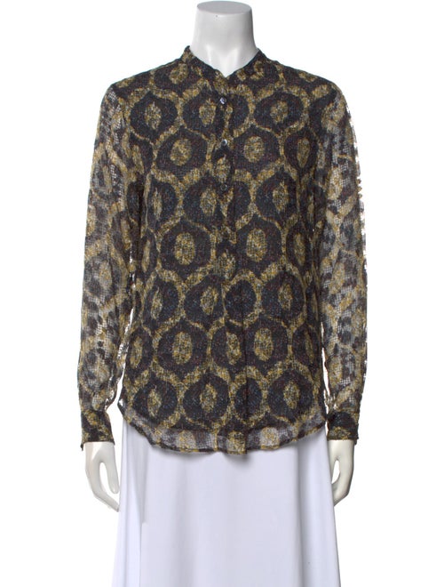 Isabel Marant Printed Mock Neck Blouse