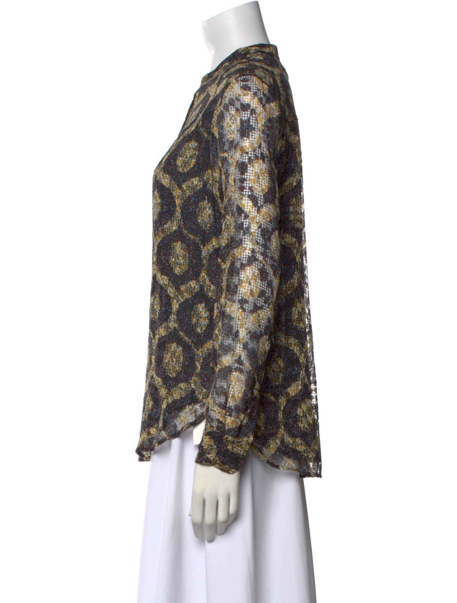 Isabel Marant Printed Mock Neck Blouse