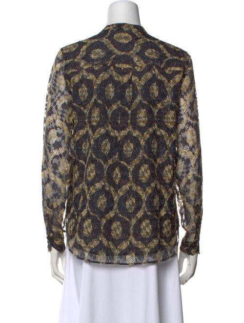 Isabel Marant Printed Mock Neck Blouse