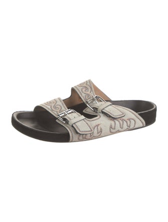 Isabel Marant Suede Printed Slides