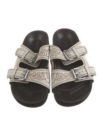 Isabel Marant Suede Printed Slides