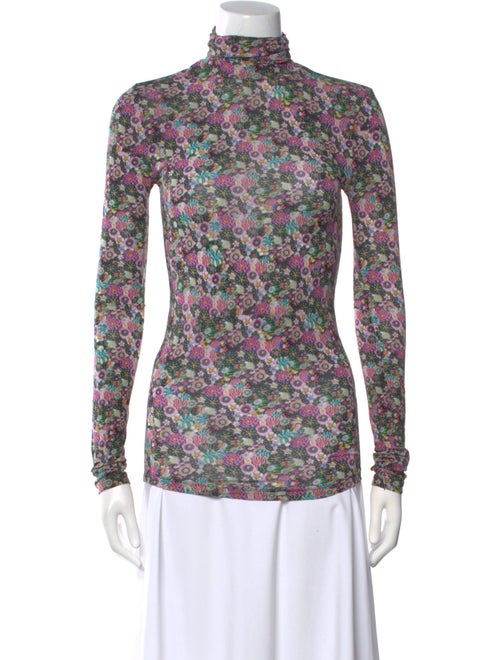 Isabel Marant Floral Print Turtleneck Top